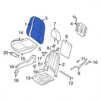 New OEM Front Right Seat Back Cushion Fits, 2010-2011 Mercury Mariner - Part # AE6Z7864810A