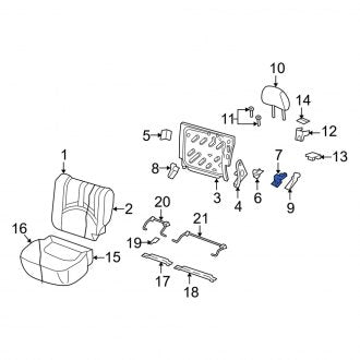 New OEM Rear Left Seat Hinge Fits, 2008-2011 Mercury Mariner - Part # 5L8Z7860592BB
