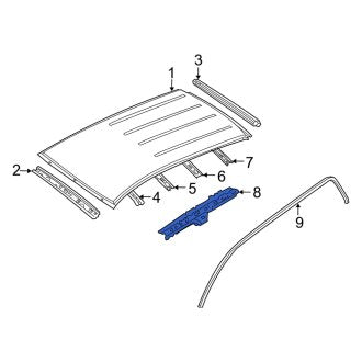 New OEM Left Roof Side Rail Fits, 2008-2011 Mercury Mariner - Part # 8E6Z7855115AB