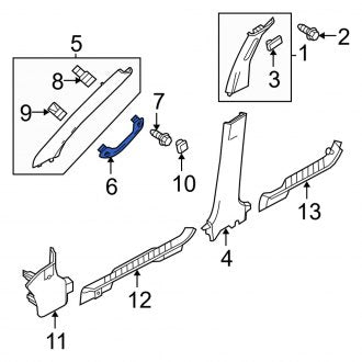 New OEM Right Interior Grab Bar Fits, 2008-2011 Mercury Mariner - Part # 9L8Z7831406AB