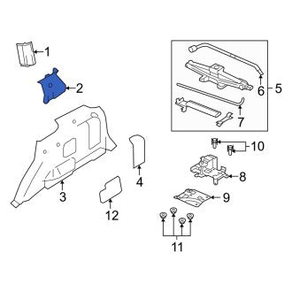 New OEM Rear Right Upper Interior Quarter Panel Trim Panel Fits, 2009-2011 Mercury Mariner - Part # 9L8Z7831004AB