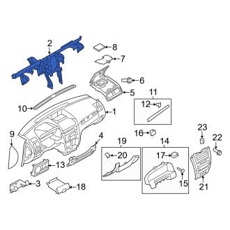 New OEM Instrument Panel Crossmember Fits, 2010-2011 Mercury Milan - Part # AE5Z5404545A