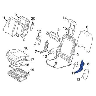 New OEM Right Seat Back Recliner Fits, 2010 Mercury Milan - Part # 7E5Z5462648A