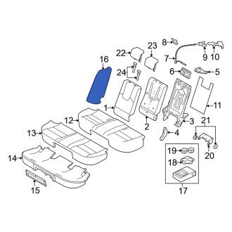New OEM Rear Left Outer Seat Back Cushion Fits, 2010 Mercury Milan - Part # AE5Z5466893DA