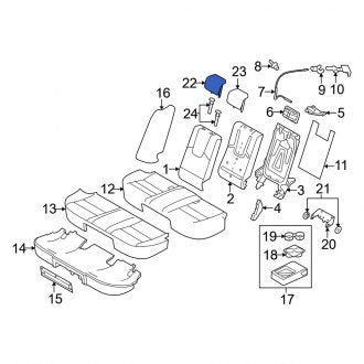 New OEM Rear Outer Headrest Fits, 2010-2011 Mercury Milan - Part # AE5Z54611A08BA