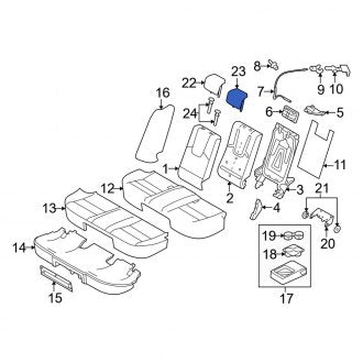 New OEM Rear Inner Headrest Fits, 2010-2011 Mercury Milan - Part # AE5Z54611A08HA