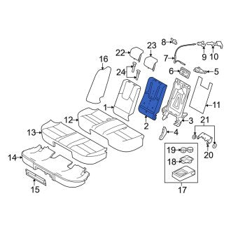 New OEM Rear Right Inner Seat Back Cushion Fits, 2010 Mercury Milan - Part # AN7Z5466800A