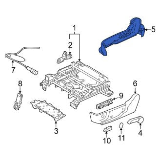 New OEM Right Seat Track Cover Fits, 2011 Mercury Milan - Part # BE5Z5462186AA