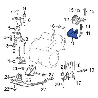 New OEM Engine Mount Support Bracket Insulator Fits, 2005-2006, 2008-2011 Mercury Mariner - Part # YL8Z6B072AA