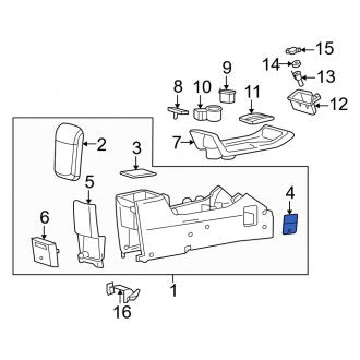 New OEM Center Console Panel Fits, 2005-2007 Mercury Mariner - Part # 5L8Z78047A62AAC