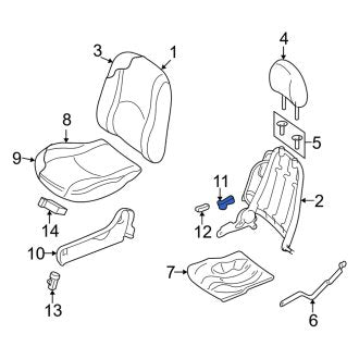 New OEM Front Left Seat Back Recliner Adjustment Handle Fits, 2005-2007 Mercury Mariner - Part # 5L8Z7861737AAA
