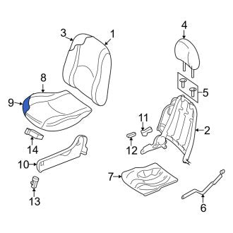 New OEM Front Left Seat Cushion Pad Fits, 2005-2007 Mercury Mariner - Part # 5T2Z78632A23AB