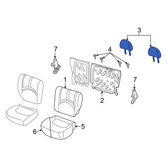 New OEM Rear Outer Headrest Fits, 2005-2007 Mercury Mariner - Part # 5L8Z78611A08BAB