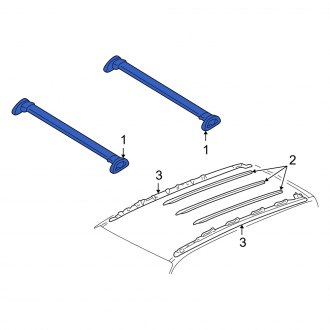 New OEM Roof Luggage Carrier Cross Rail Fits, 2005-2009 Mercury Mariner - Part # 5E6Z7855106AAA