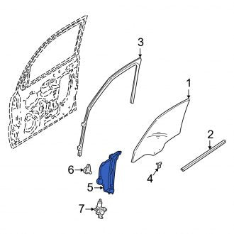 New OEM Front Right Window Regulator Fits, 2005-2007 Mercury Mariner - Part # 2L8Z7823200BA