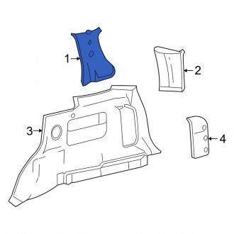 New OEM Left Body C-Pillar Trim Panel Fits, 2005-2007 Mercury Mariner - Part # 5L8Z7831005BAB