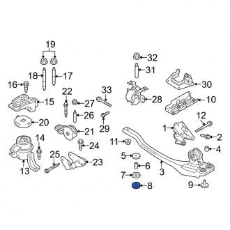 New OEM Engine Mount Support Bracket Insulator Fits, 2007-2011 Mercury Mariner - Part # YL8Z6B072CA