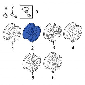 New OEM Wheel Fits, 2008 Mercury Mariner - Part # 8E6Z1007E