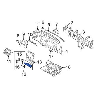 New OEM Instrument Panel Trim Panel Fits, 2010-2011 Mercury Mariner - Part # 9L8Z7804608AV
