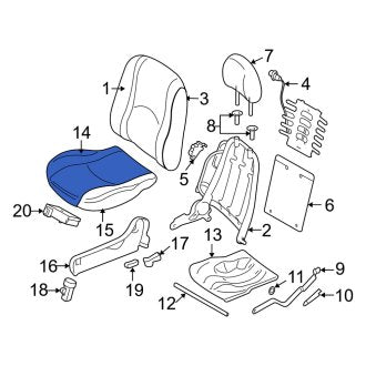 New OEM Rear Right Seat Cover Fits, 2010-2011 Mercury Mariner - Part # AE6Z7863804CC