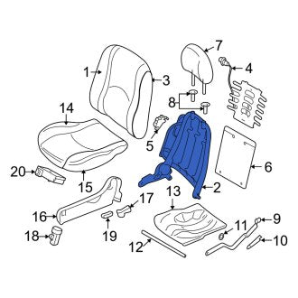 New OEM Rear Left Seat Back Frame Fits, 2006-2009 Mercury Mariner - Part # 5L8Z78613A39AB