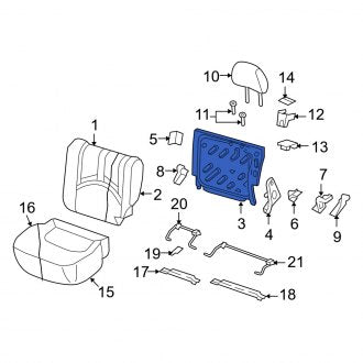 New OEM Rear Right Seat Back Frame Fits, 2006-2009 Mercury Mariner - Part # 5L8Z78613A38AB