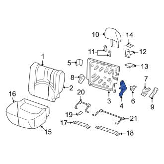 New OEM Rear Right Folding Seat Latch Fits, 2005-2011 Mercury Mariner - Part # 6L8Z7861382AA