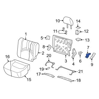 New OEM Rear Left Seat Hinge Fits, 2008-2011 Mercury Mariner - Part # 5L8Z7860592DD