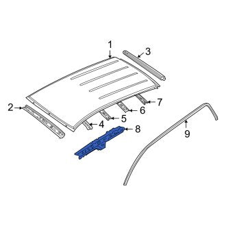 New OEM Right Inner Roof Side Rail Fits, 2010-2011 Mercury Mariner - Part # AL8Z78513A30A