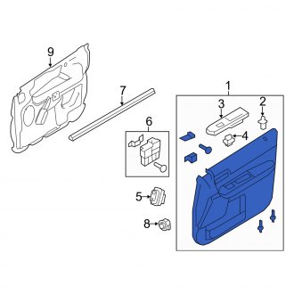 New OEM Rear Right Inner Door Interior Trim Panel Fits, 2009-2011 Mercury Mariner - Part # 9E6Z7827406AB