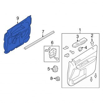 New OEM Front Left Door Water Deflector Fits, 2008-2011 Mercury Mariner - Part # 9L8Z78237A05C
