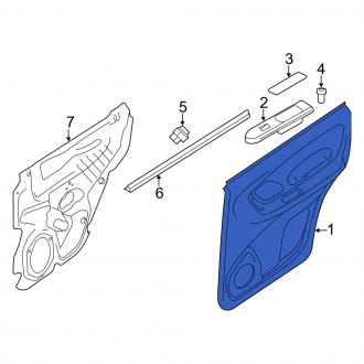 New OEM Rear Right Inner Door Interior Trim Panel Fits, 2009-2011 Mercury Mariner - Part # 9L8Z7827406CB