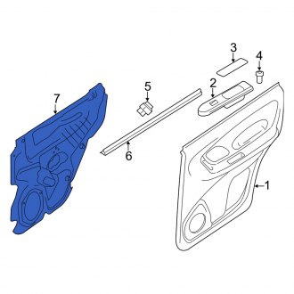 New OEM Rear Right Door Water Deflector Fits, 2008-2011 Mercury Mariner - Part # 9L8Z7827458C