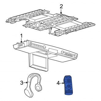 New OEM DVD Player Remote Control Fits, 2007-2008 Ford Edge - Part # 7L1Z18C908C