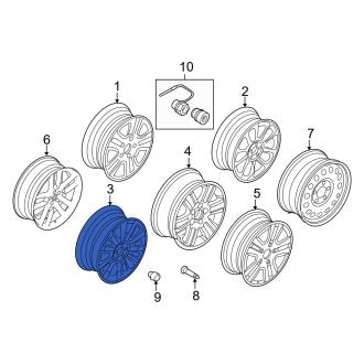 New OEM Wheel Fits, 2009-2010 Ford Edge - Part # 9T4Z1007J
