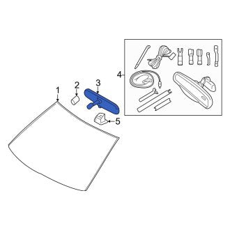 New OEM Front Inner Interior Rear View Mirror Fits, 2007-2010 Ford Edge - Part # 6U5Z17700CA