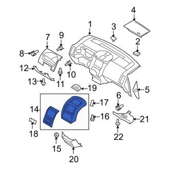New OEM Instrument Panel Trim Panel Fits, 2009-2010 Ford Edge - Part # 9T4Z7804302CA