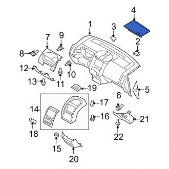 New OEM Air Bag Door Fits, 2007-2010 Ford Edge - Part # 7T4Z5404338AC