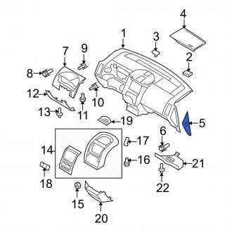 New OEM Left Instrument Panel Side Cover Fits, 2007-2010 Ford Edge - Part # 7T4Z7804481AA