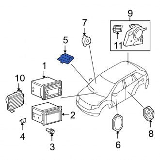 New OEM Rear Speaker Fits, 2007-2011 Ford Edge - Part # CT4Z18808A