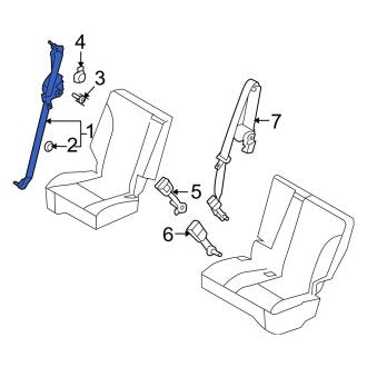 New OEM Rear Right Seat Belt Lap and Shoulder Belt Fits, 2007-2010 Ford Edge - Part # 7T4Z78611B68AB