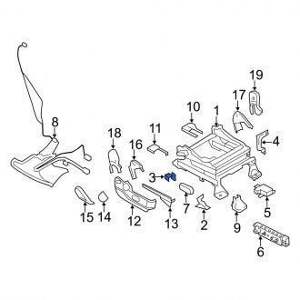 New OEM Right Seat Track Bracket Fits, 2007-2014 Ford Edge - Part # 7T4Z14A301E