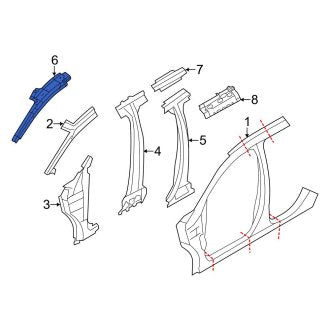 New OEM Front Right Upper Roof Side Rail Fits, 2007-2014 Ford Edge - Part # 7T4Z78513A30B