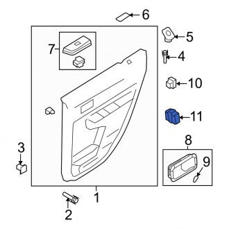 New OEM Rear Left Seat Heater Switch Fits, 2008-2010 Ford Edge - Part # 8A1Z14D695AA