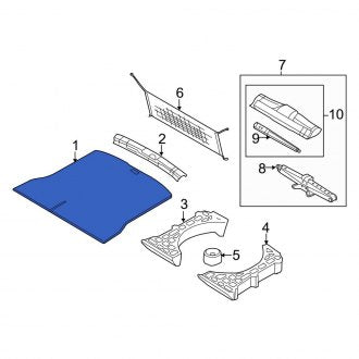 New OEM Rear Trunk Mat Fits, 2007-2010 Ford Edge - Part # 7T4Z7813046DA