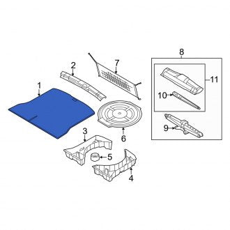 New OEM Rear Trunk Mat Fits, 2007-2014 Ford Edge - Part # 7T4Z7813046EB