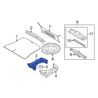 New OEM Rear Right Trunk Floor Storage Box Fits, 2007-2014 Ford Edge - Part # BT4Z78310B16DA