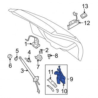 New OEM Tailgate Lift Motor Bracket Fits, 2007-2010 Ford Edge - Part # 7A1Z78404C77A