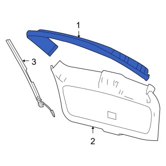 New OEM Rear Upper Liftgate Trim Cover Fits, 2007-2014 Ford Edge - Part # 7T4Z7842410AA