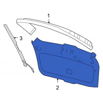 New OEM Rear Lower Liftgate Trim Cover Fits, 2007-2010 Ford Edge - Part # BT4Z7846404AA